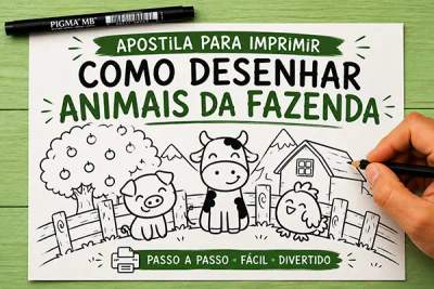 Como Desenhar Animais da Fazenda [ Apostila para Imprimir ]
